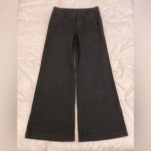 Frame Denim Wide Leg Pants in Charcoal Gray